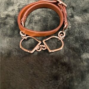 Hermes Horsebit & Leather Double Wrap Bracelet